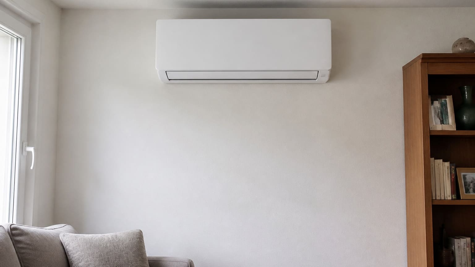 Unité intérieure de climatisation réversible dans un logement de Saint-Quentin